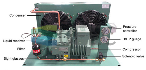 Unité de condensation de compresseur pour chambre froide commerciale
